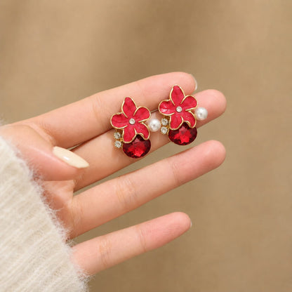 Crimson Elegance Earrings
