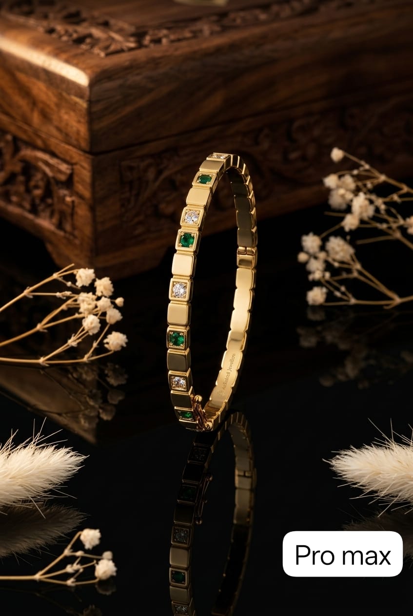Golden Gemstone Link Bracelet