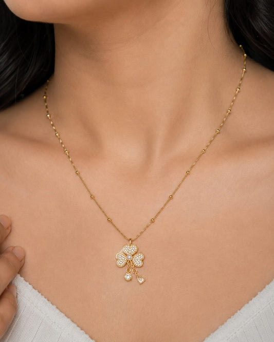 Four-Leaf Clover Gold Necklace