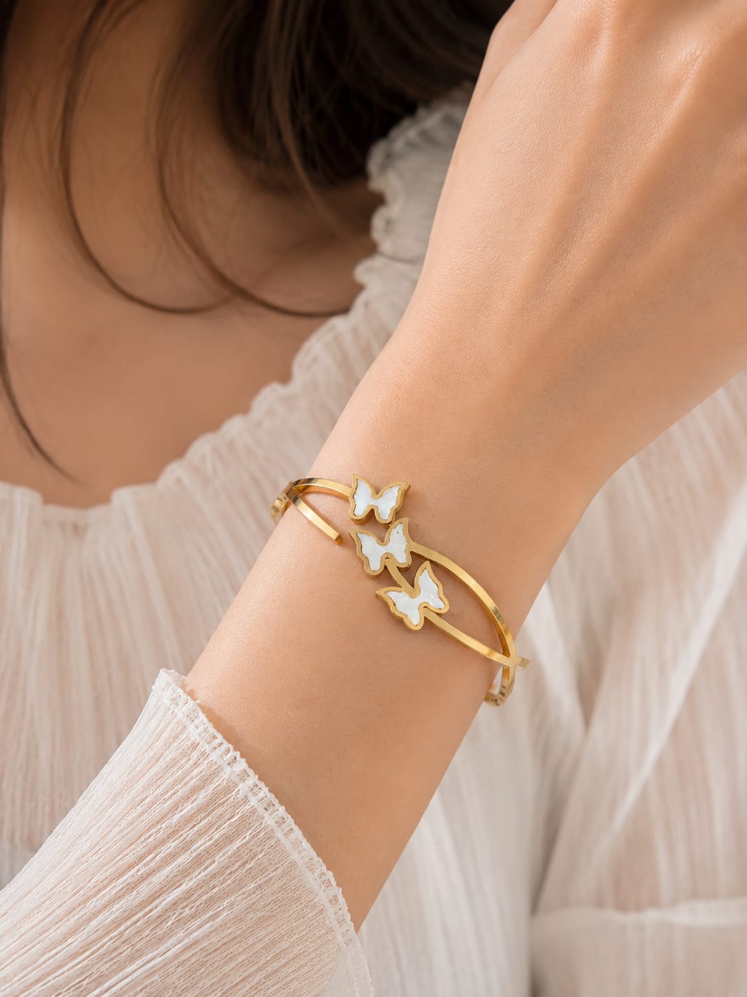 Triple Butterfly Gold Bracelet