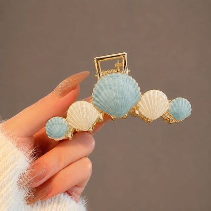 Golden Seashell Pastel Hair Clip