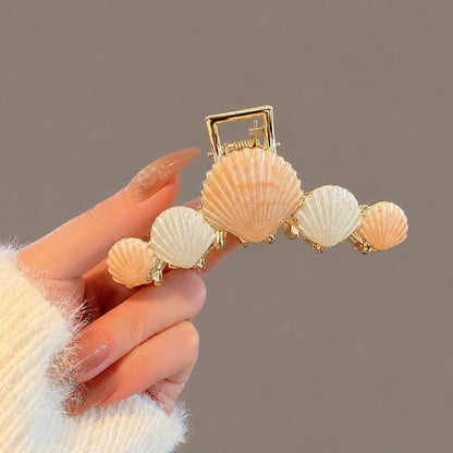 Golden Seashell Pastel Hair Clip