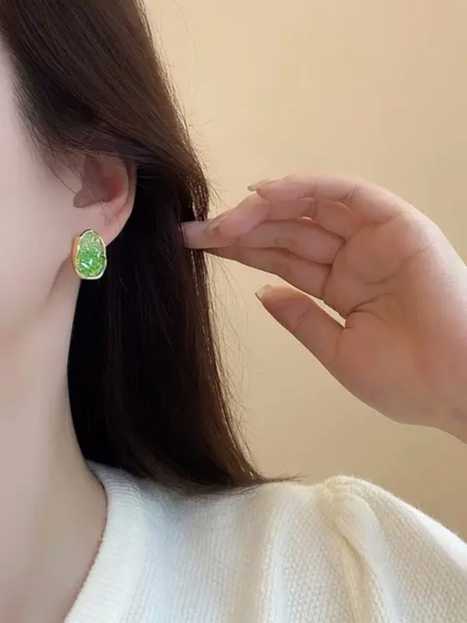 Amber Glow Oval Earrings