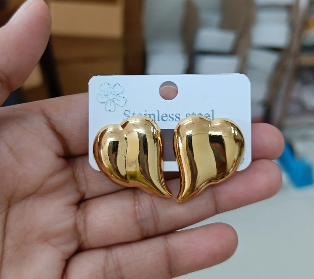 Radiant Heart Stud Earrings