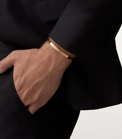 Classic Screw-Motif Gold Bracelet