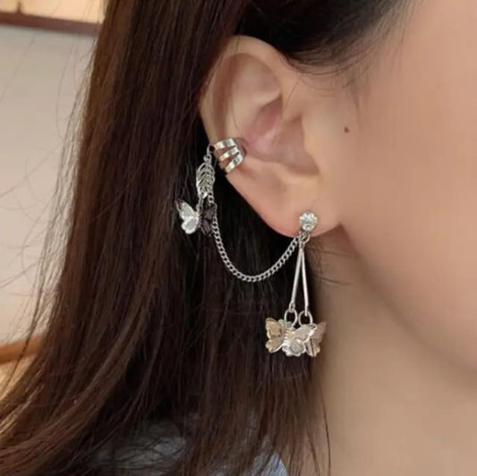 Butterfly Whisper Chain One-Sided Earcuff