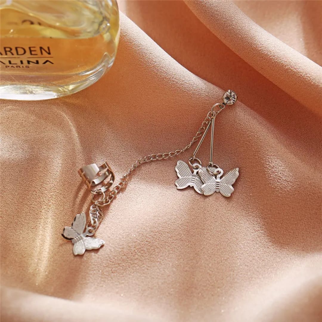 Butterfly Whisper Chain One-Sided Earcuff