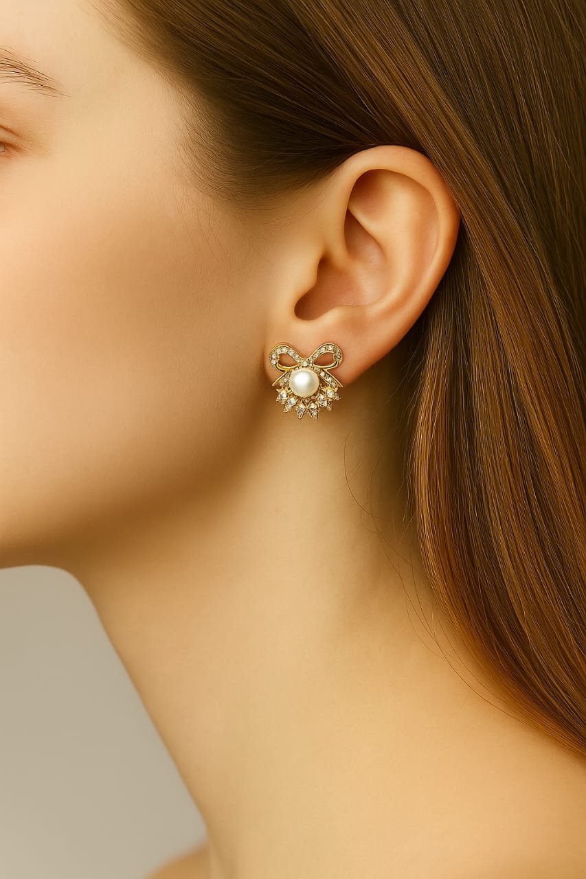Pearl & Zirconia Earrings