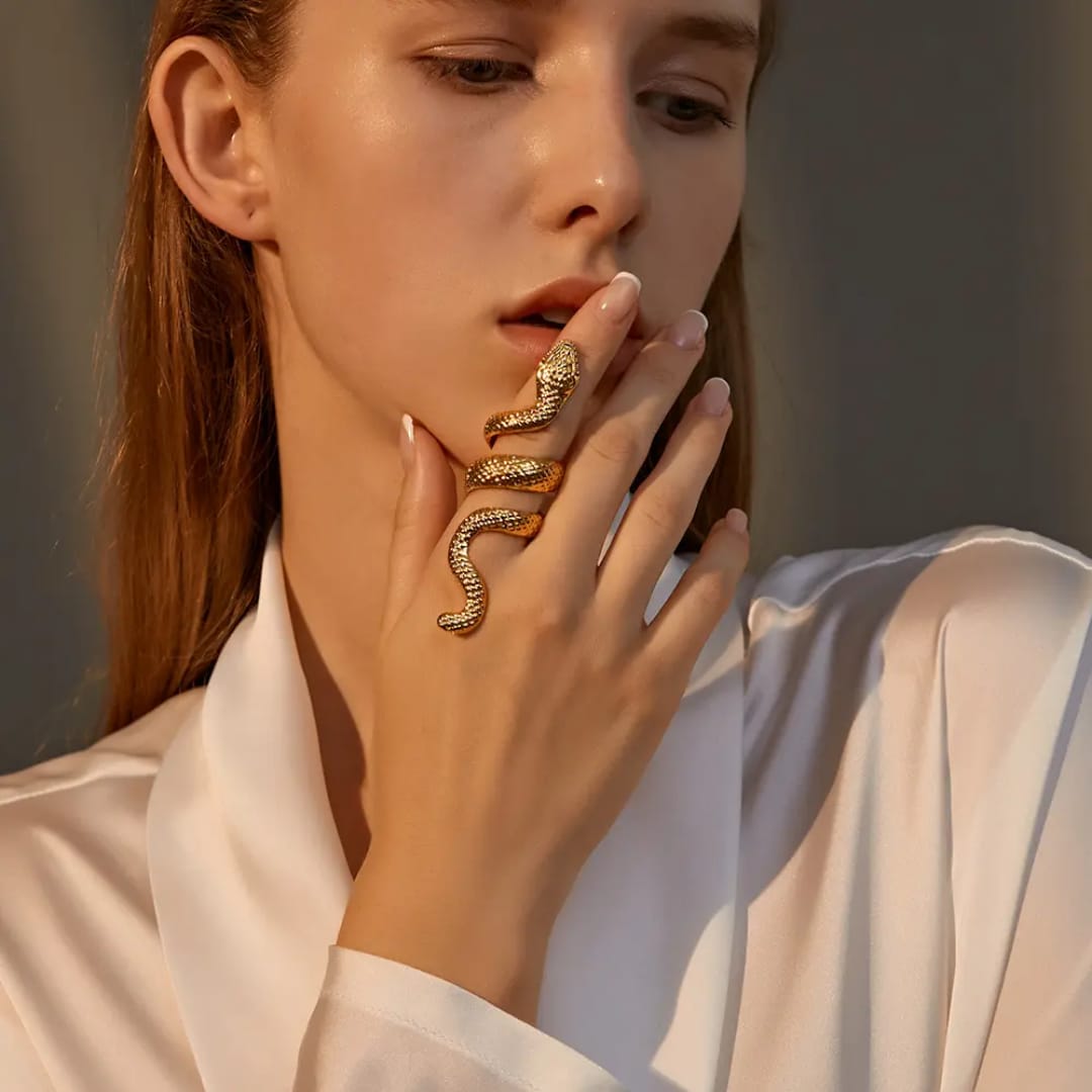 Gold Coil Snake Ring