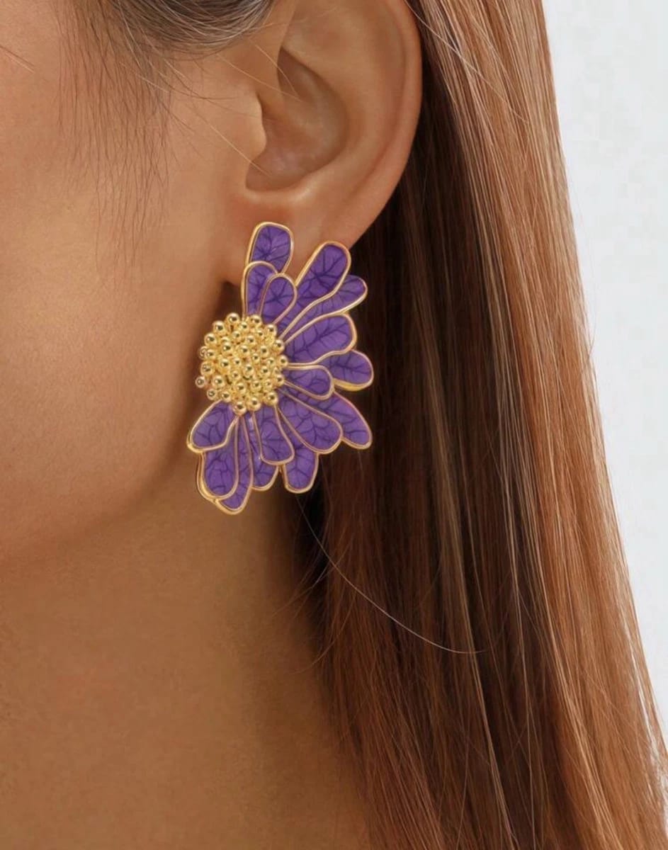 Enamel Daisy Studs