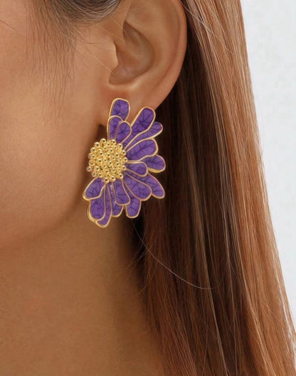 Enamel Daisy Studs