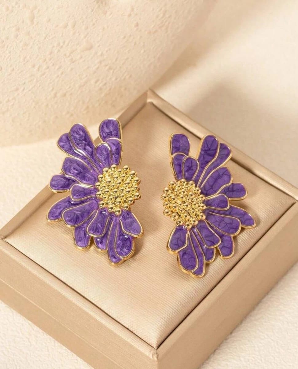 Enamel Daisy Studs