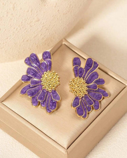 Enamel Daisy Studs