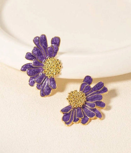 Enamel Daisy Studs
