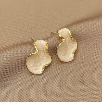 Gilded Irregular Pearl Earrings