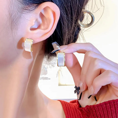 Luxe Enamel Frame Earrings