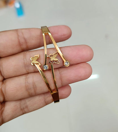 Golden Butterfly 'A' Bracelet