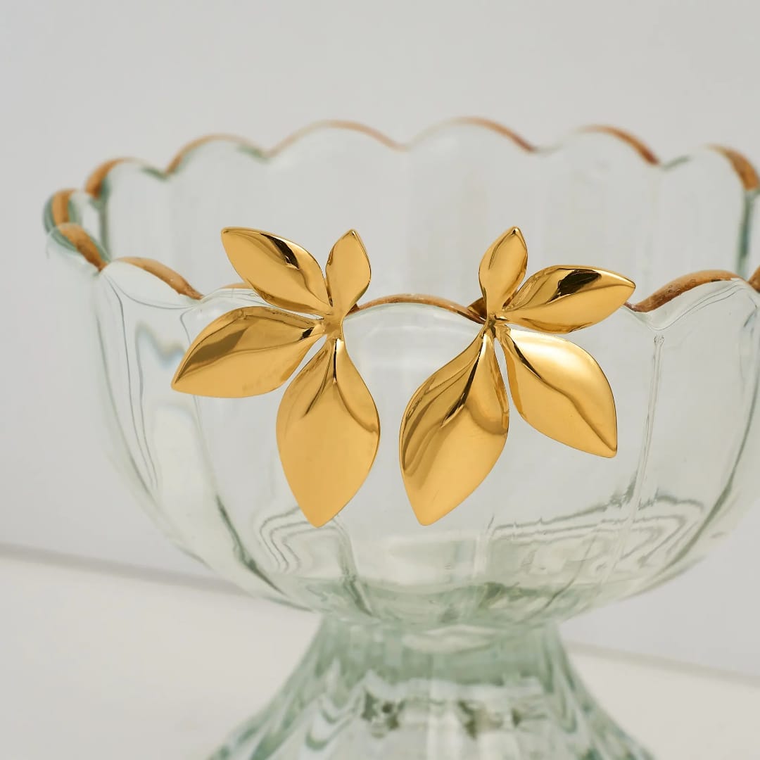 Golden Bloom Petal Earrings
