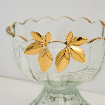 Golden Bloom Petal Earrings