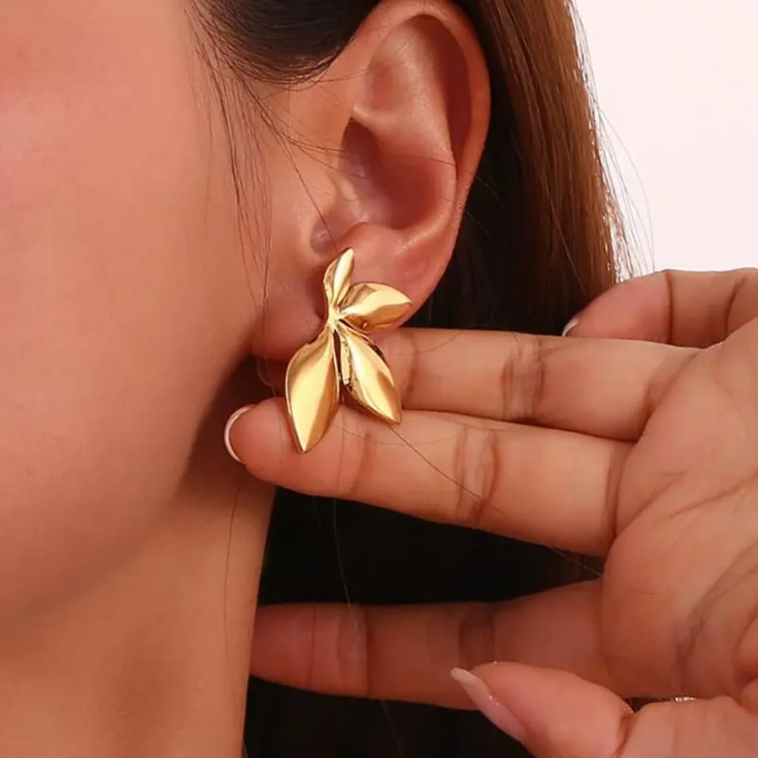 Golden Bloom Petal Earrings