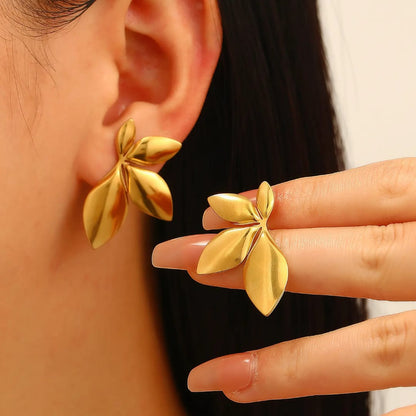 Golden Bloom Petal Earrings