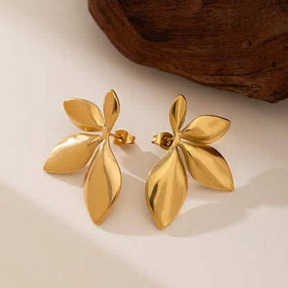 Golden Bloom Petal Earrings