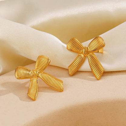 Golden Grace Bow Earrings