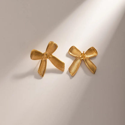 Golden Grace Bow Earrings