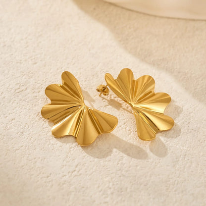 Golden Fan Radiance Earrings
