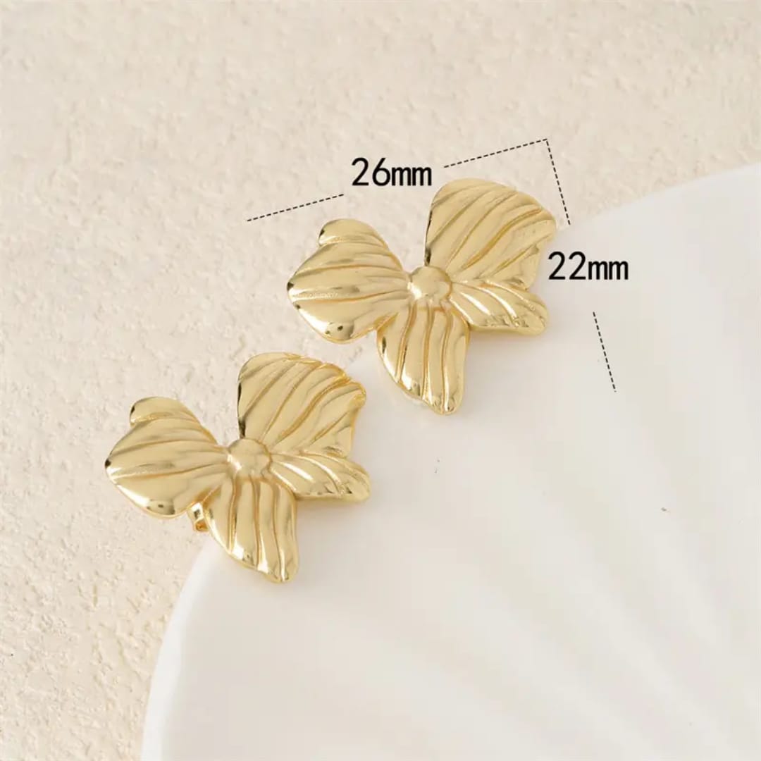 Sculpted Bow Statement Earrings