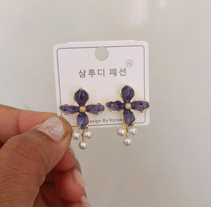 Floral Pearl Earrings