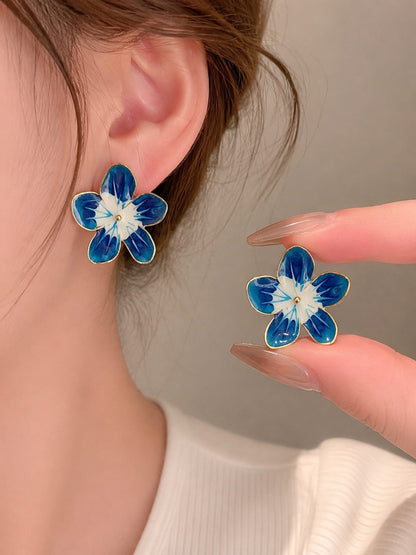 Floral Enamel Earrings