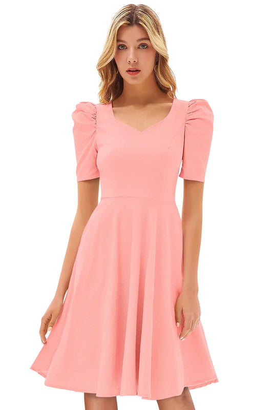 Women Sweetheart-Neck Fit & Flare Dress